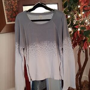 Alia Ombre Gray and White Hoodie